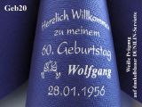 Dunilin-Dinner-Servietten dunkelblau, bedruckt mit weißer Prägung und Geburtstags-Motiv: Geb20 (Weingläser) 