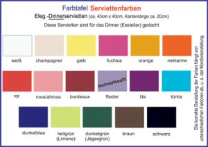 Farbtafel Eleg.-Dinner-Servietten