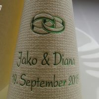 Eleg.-Kaffee-Servietten champagner, bedruckt mit Grünmetallicprägung und Hochzeits-Motiv: H27 (Eheringe) Eleg.-Kaffee-Servietten champagner, bedruckt mit Grünmetallicprägung und Hochzeits-Motiv: H27 (Eheringe)